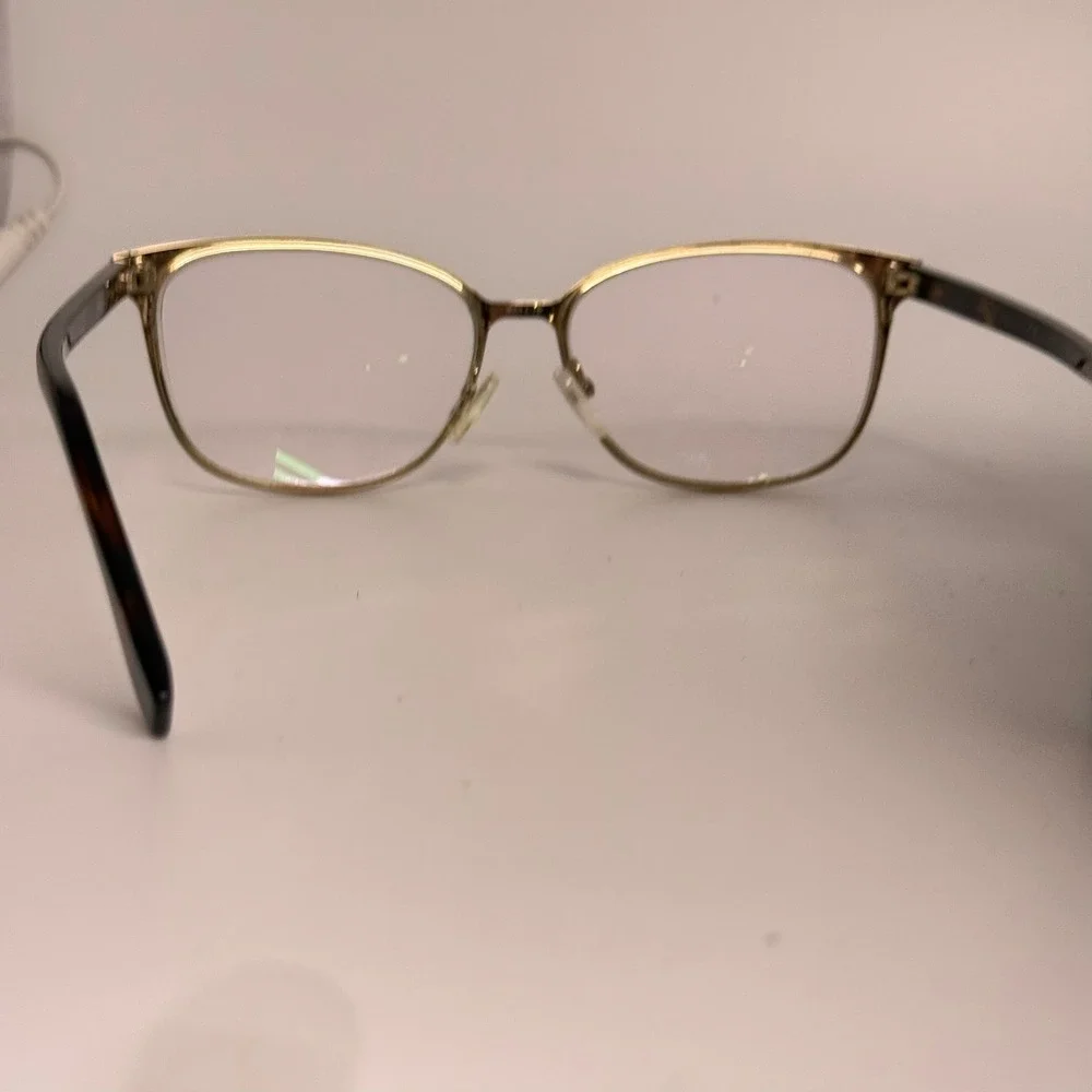 Fendi FF 0386 09Q Gold Tortoise Cat Eye Eyeglass Frames Italy 55-15-145
